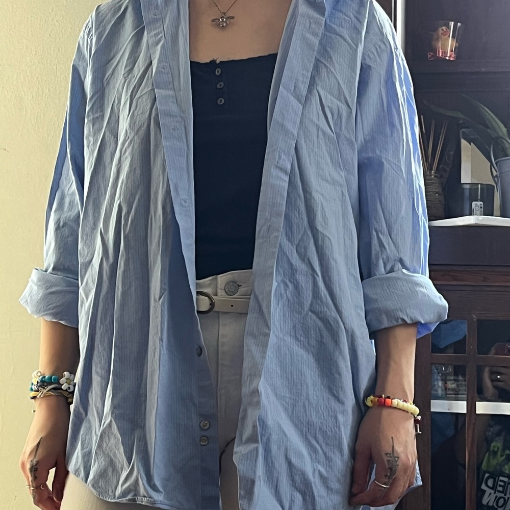 Calvin Klein Blue Button Down size 34/35